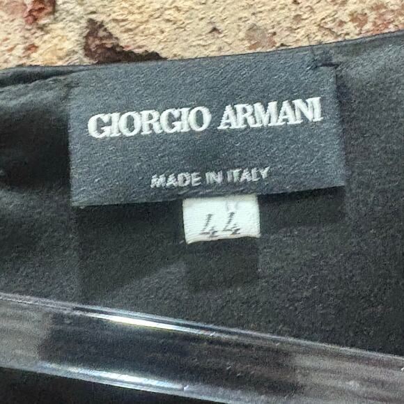 Giorgio Armani Black Velvet Floral Dress Size 44 or US Size 10 - Picture 5 of 6